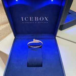 14k Rose Gold and Diamond Nail Bracelet LIKE Cartier Juste Un Clou